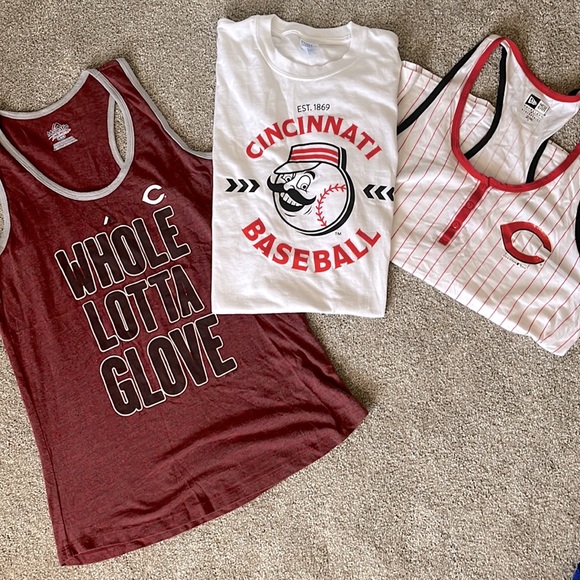 New Era Tops - Lot of 3 Cincinnati Reds Tops EUC